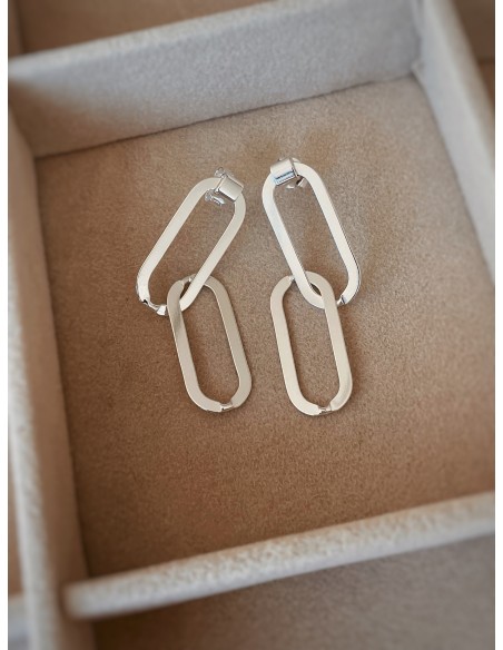 Rectangular Big Chain Earrings