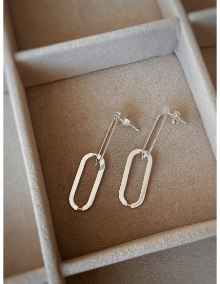 Rectangular Big Chain Earrings