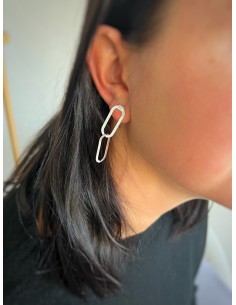 Rectangular Big Chain Earrings