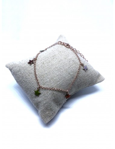 Bracciale a Catenina con Stelle Pendenti Smaltate