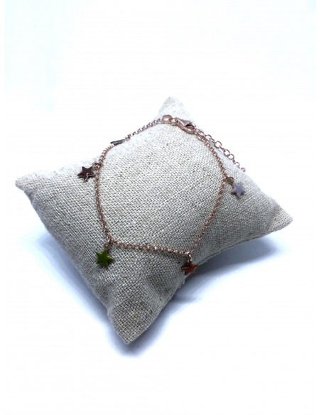 Bracciale a Catenina con Stelle Pendenti Smaltate