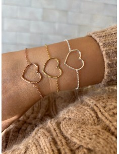 Large Wire Heart Bracelet