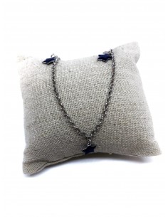 Cavigliera  con Tre Stelle Smaltate Blu 2
