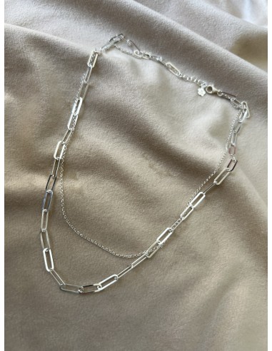Necklace Two Strands Mesh Rectangular