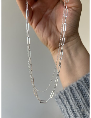 Necklace Two Strands Mesh Rectangular