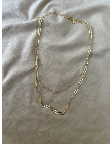 Collana Due Fili Maglia Rettangolare