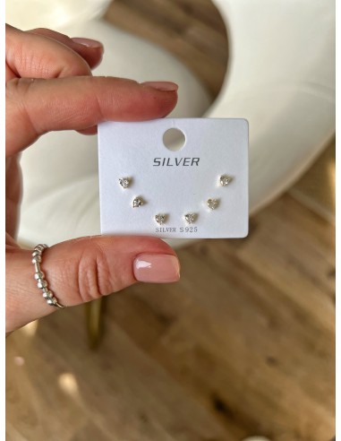 Set of Stud Earrings Hearts