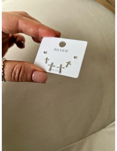 Cross Earrings Set