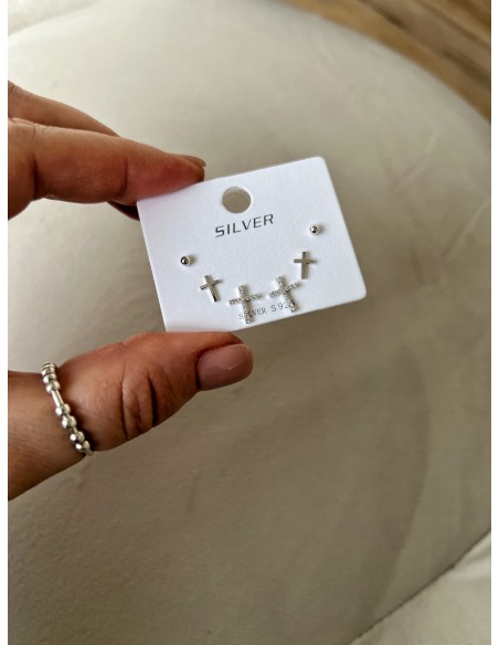 Cross Earrings Set