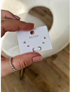 Star and Moon Earrings Set 2