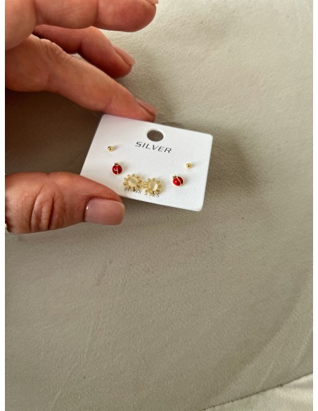 Set di Orecchini Coccinella