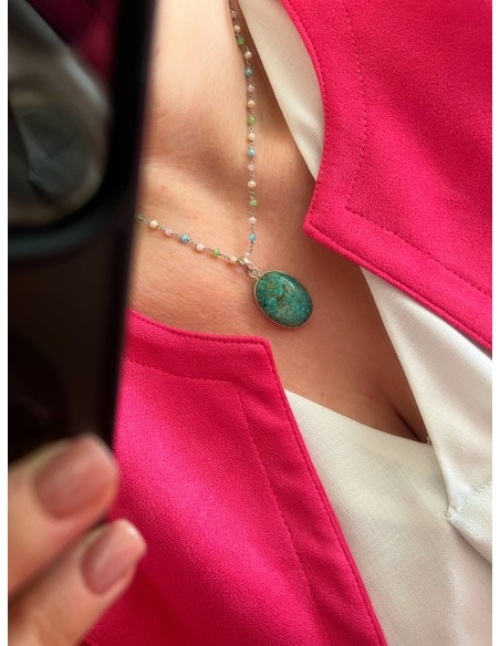 Turquoise Medallion 3 cm x 2 cm