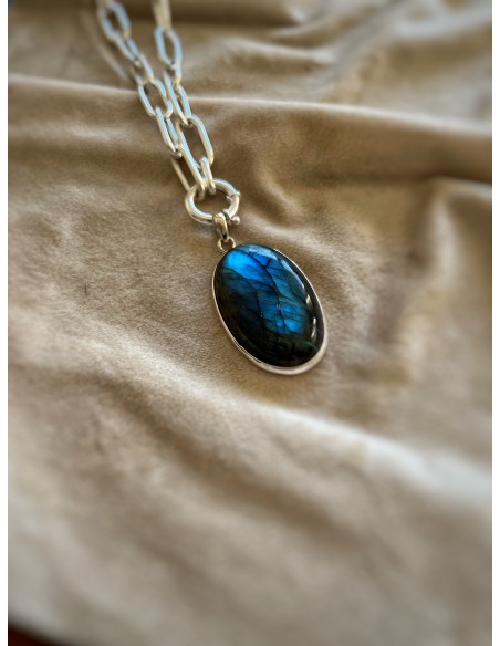 Medaglione Labradorite 4.2 cm x 2.6cm