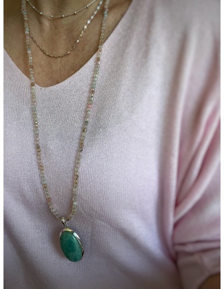 Medaglione Amazzonite 2.6 cm x 4 cm