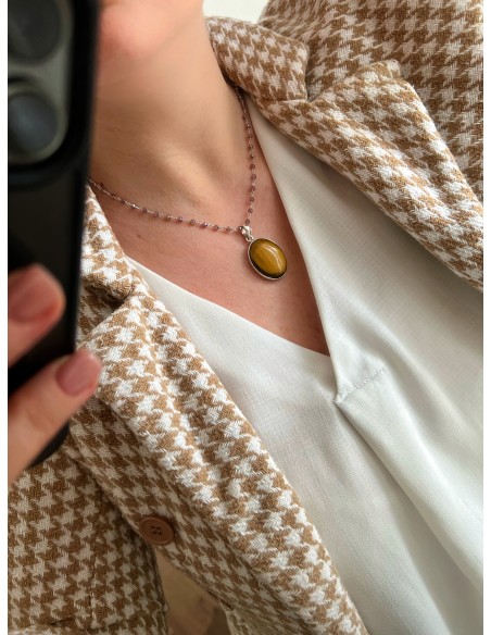 Tiger Eye Medallion 3 cm x 2.2 cm