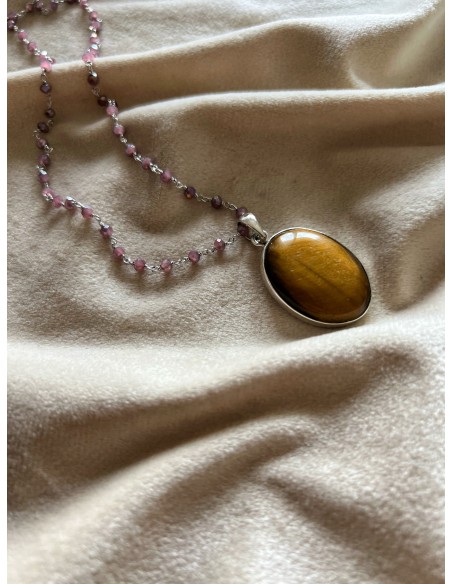 Tiger Eye Medallion 3 cm x 2.2 cm