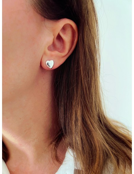 Earrings Domed Heart