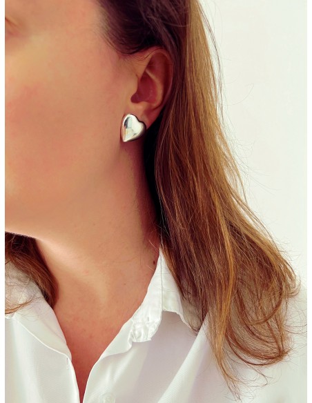 Orecchini Cuore Bombato