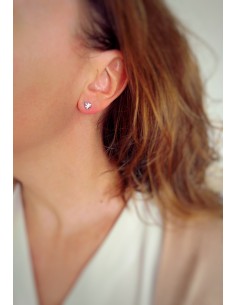 Zircon Ladybug Lobe Earrings 2