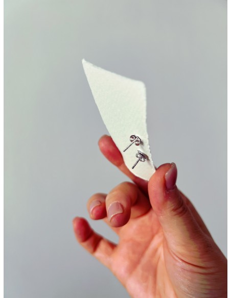 Orecchini a Lobo Coccinella in Pavè di Zirconi