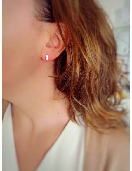 Stud Earrings Light Point Double