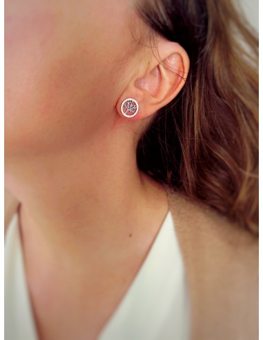 Lobe Earrings Tree of Life with...