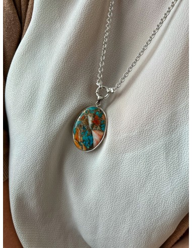 Medallion Oval Turquoise Copper Blue...