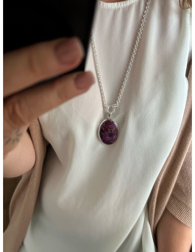 Medallion Oval Turquoise Copper Purple