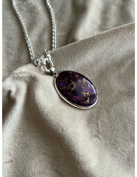 Medallion Oval Turquoise Copper Purple