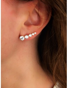 Single Earring Zircon Line