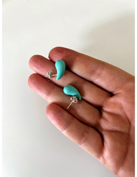 Orecchini a Goccia Turchesi Smaltati