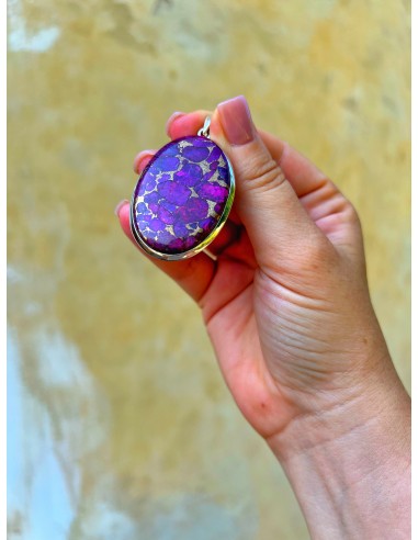 Medallion Oval Turquoise Copper Purple