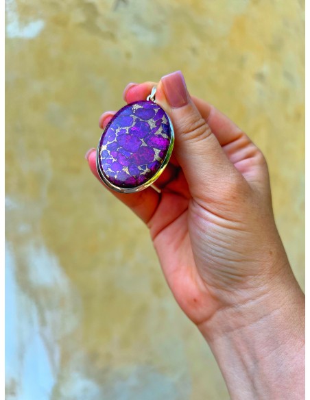 Medallion Oval Turquoise Copper Purple