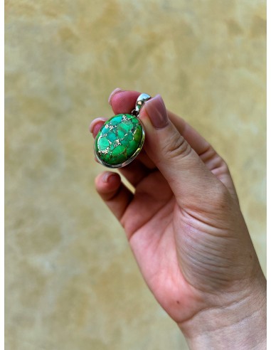 Medallion Oval Turquoise Copper Green