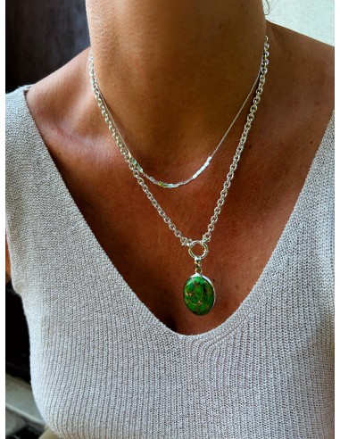 Medallion Oval Turquoise Copper Green