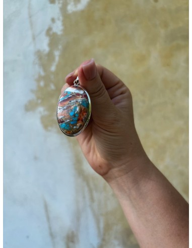 Medallion Oval Turquoise Copper Blue...