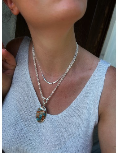 Medallion Oval Turquoise Copper Blue...