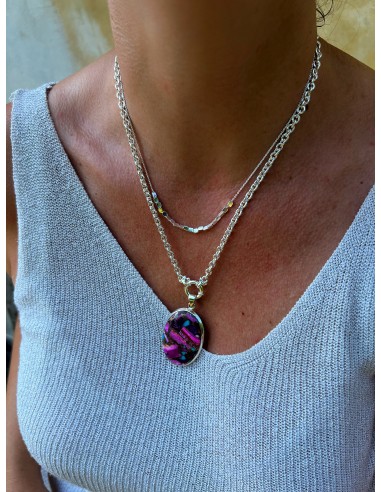 Medallion Oval Turquoise Copper Pink