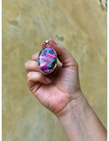 Medallion Oval Turquoise Copper Pink