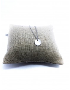 Collana Corta con Tondo Pendente Bianco