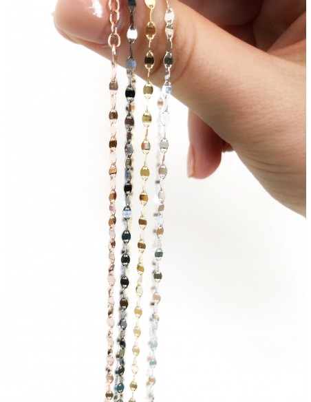 Collana Corta Strangolino con Maglia Sfaccettata