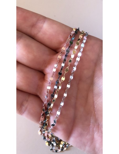 Collana Corta Strangolino con Maglia Sfaccettata