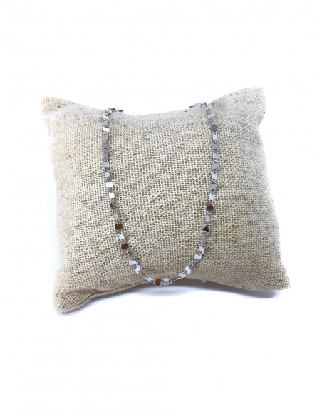 Collana Corta Strangolino con Maglia Sfaccettata