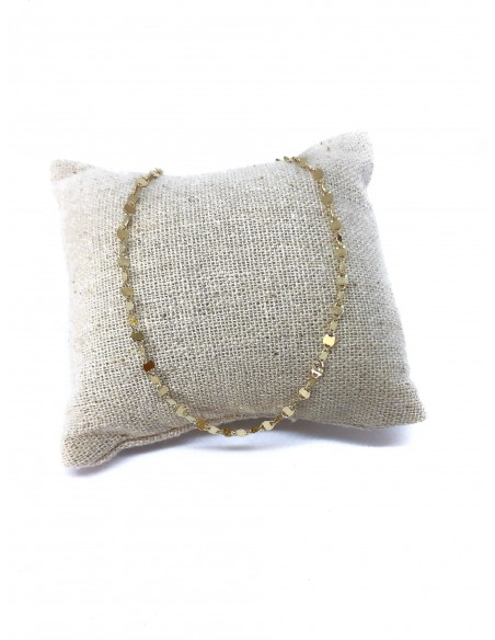 Collana Corta Strangolino con Maglia Sfaccettata