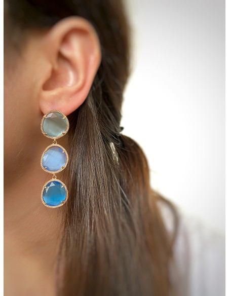 copy of Earrings with Irregular Hydrothermal Stones