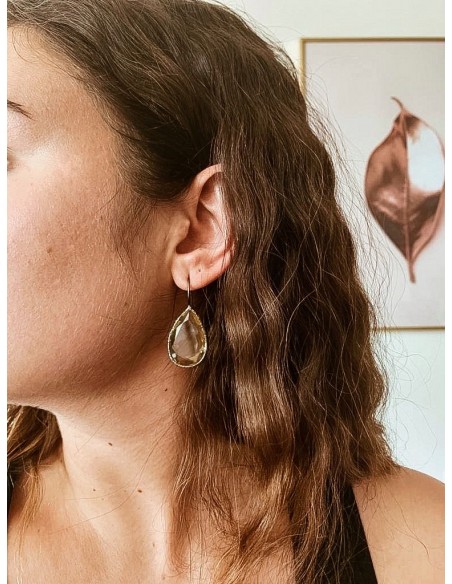 copy of Drop Stone Earrings and Engraved Frame