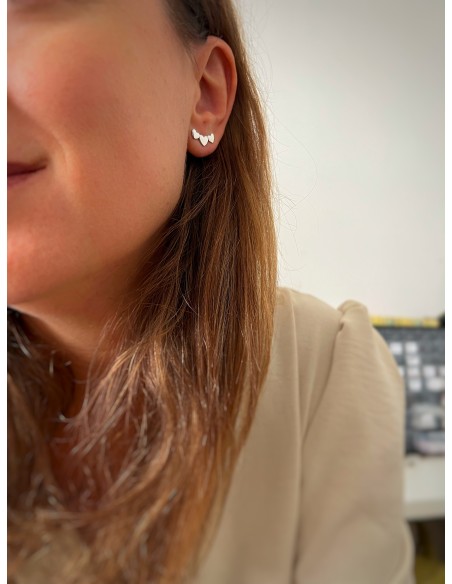 Multi-heart Lobe Earrings