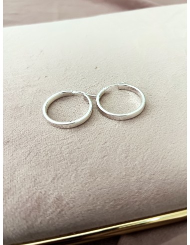 Flat Cane Hoop Earrings
