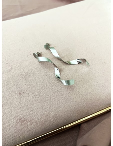 Earrings Spiral Engraved
