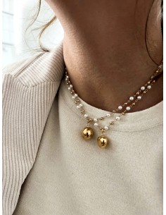 Necklace with Beads and...